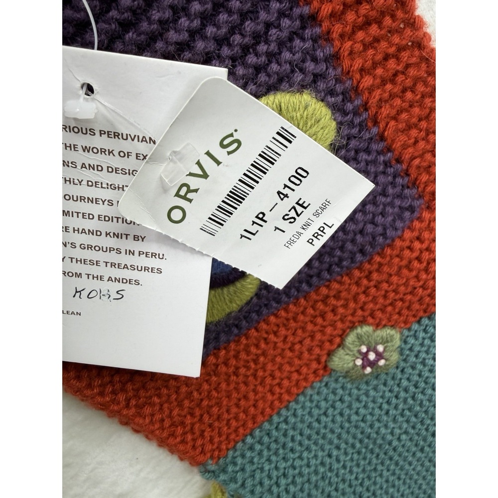 Little Journeys Chicago Kors Hand Knit Multi Color Rectangle Scarf - Picture 8 of 12